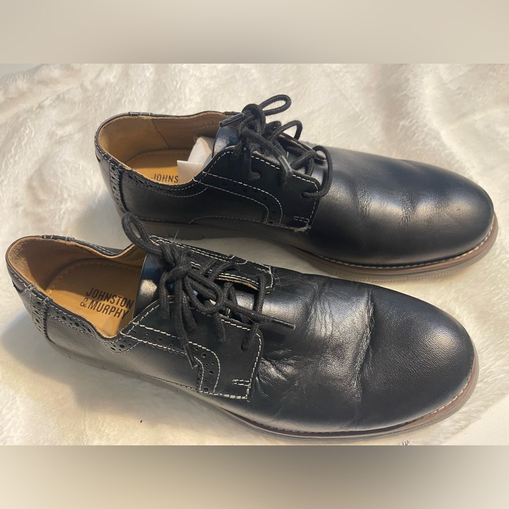 🤍💎💎Johnston & Murphy Black Leather Oxfords